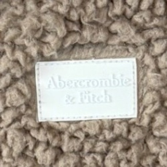 ABERCROMBIE & FITCH Kids Teddy Bear Fleece, 1/2 Zip Hooded Jacket, Size 11-12 - Picture 7 of 9